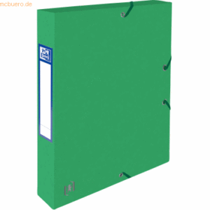Oxford Sammelbox Top File+ A4 40mm 390g/qm Multistrat grün