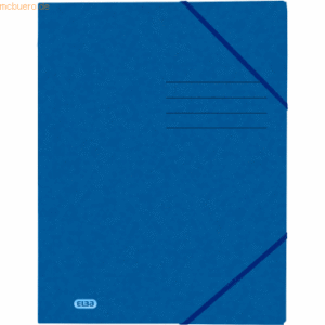 10 x Oxford Eckspannmappe Top File+ A4 390g blau