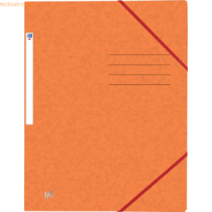 10 x Oxford Eckspannmappe Top File+ A4 3 Klappen orange