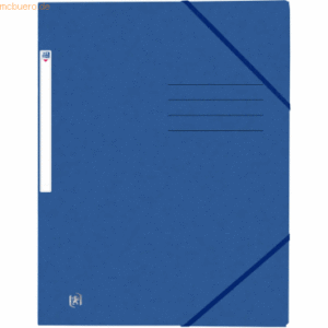 10 x Oxford Eckspannmappe Top File+ A4 3 Klappen blau