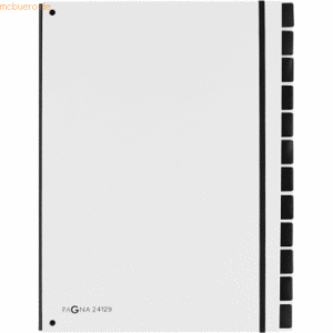 Pagna Pultordner A4 Karton 12 Fächer weiß