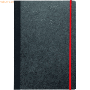 4 x Pagna Notizbuch schwarz Classica A4 192 Seiten kariert