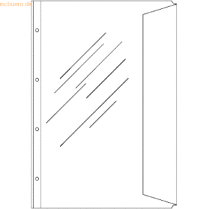 Pagna Dokumentenhüllle A4 215x305mm mit Klappe seitlich 5 Stück