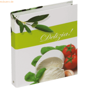 Pagna Rezept-Ringbuch A5 20mm 4 Ringe Olive/Tomate