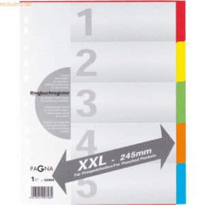 Pagna Register XXL A4+ 5-teilig blanko m. Deckblatt 5-farbig