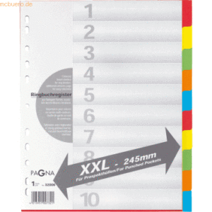 25 x Pagna Register XXL A4+ 10-teilig blanko m. Deckblatt 5-farbig
