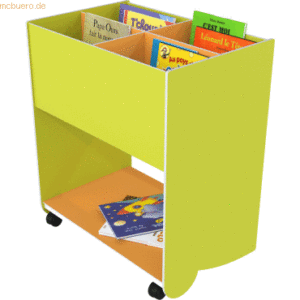 Paperflow Schulbuchkasten Kunststoff mittelgroß gelbgrün/orange