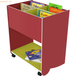 Paperflow Schulbuchkasten Kunststoff mittelgroß rot/gelbgrün