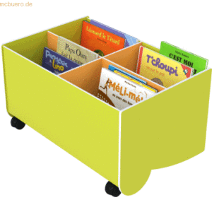 Paperflow Schulbuchkasten Kunststoff klein gelbgrün/orange