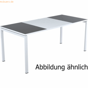 easyDesk SchreibtischHxBxT 75x140x80cm grau/anthrazit