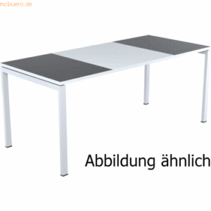 easyDesk Schreibtisch HxBxT 75x160x80cm grau/anthrazit