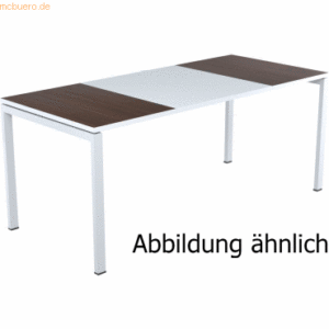 easyDesk Schreibtisch HxBxT 75x160x80cm grau/wenge