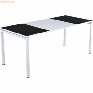 easyDesk Schreibtisch HxBxT 75x180x80cm grau/schwarz