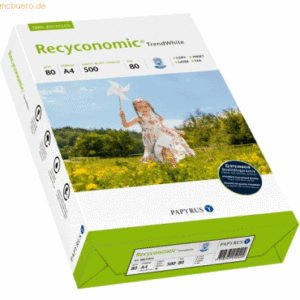 Papyrus Kopierpapier Recyconomic Trend White A4 80g weiß RC VE=500 Bla