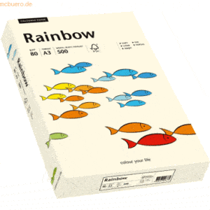 Papyrus Multifunktionspapier Rainbow A3 80 g/qm hellchamois VE=500 Bla