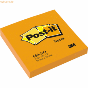 Post-it Notes Haftnotizen 76x76mm neonorange 100 Blatt