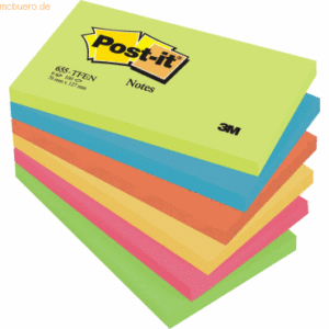 Post-it Notes Haftnotizen Notes 127x76mm 6 Farben Activ VE=6x100 Blatt