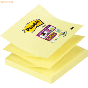 Post-it Z-Notes Haftnotizen Super Sticky Z-Notes 76x76mm kanariengelb