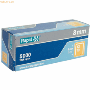 Rapid Heftklammern 13/8mm verzinkt VE=5000 Stück