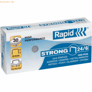 10 x Rapid Heftklammern 24/8 verzinkt Strong VE=2000 Stück