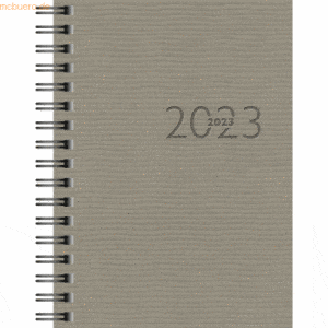 Rido Taschenkalender Perfect 10x14cm 1 Woche/2 Seiten Kunstleder grau