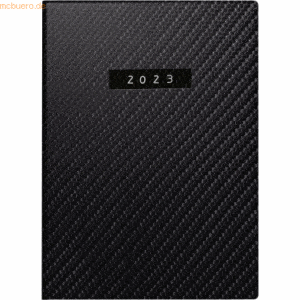 Rido Taschenkalender Technik II 10x14cm 2 Tage/Seite 'Carbon' Kunstled