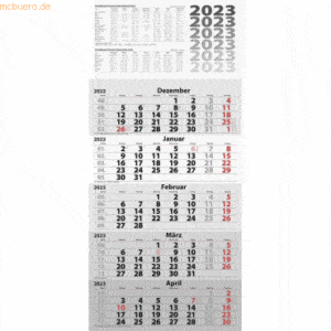 10 x Rido 5-Monatskalender Wandkalender 2023 30x65cm einteilig