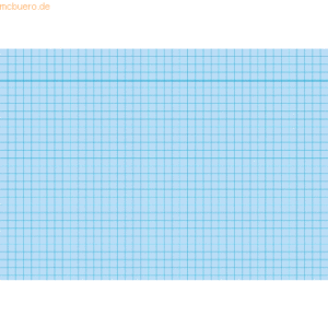 RNK Karteikarten A6 kariert 170 g/qm blau VE=100 Stück