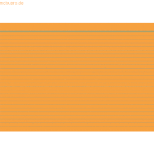 RNK Karteikarten A7 liniert 170 g/qm orange VE=100 Stück