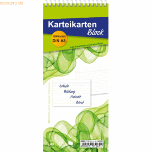 RNK Karteikartenblock A8 liniert weiß VE=120 Stück