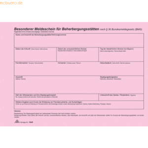 RNK Fremdenmeldeblock neutral A5 quer VE=100 Blatt