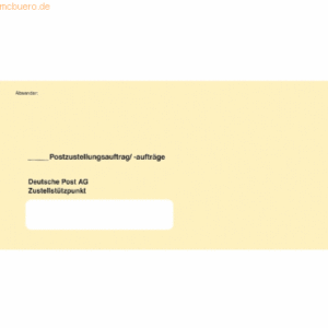 RNK Postzustellung Äußerer Umschlag 235x120mm mit Fenster nassklebend