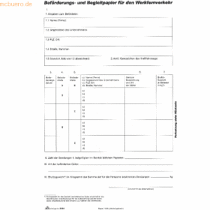 RNK Werkfernverkehrblock Beförderungs- und Begleitpapier A4 100 Blatt