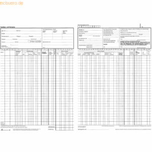 RNK Lohn- und Gehaltskontobuch A4 20 Blatt