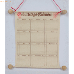 RNK Geburtstags-Kalender Maße (BxH): 230x300mm