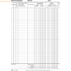 RNK Wareneingangsbuch als Durchschreibeblock A4 2x50 Blatt