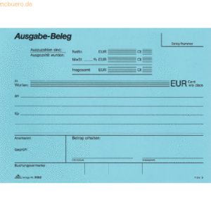 RNK Ausgabebeleg A5 quer 2x50 Blatt