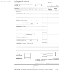 RNK Reisekostenabrechnungsblock A4 30 Blatt