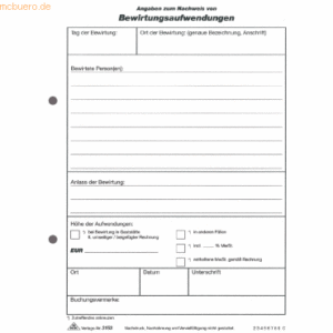 RNK Bewirtungsspesenblock A5 50 Blatt