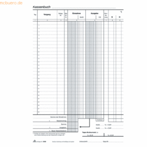 RNK Kassenbuch A4 2x40 Blatt selbstdurchschreibend