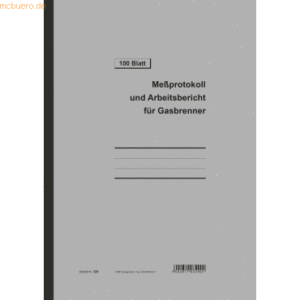 RNK Messprotokoll und Arbeitsbericht für Gasbrenner A4 Block 100 Blatt