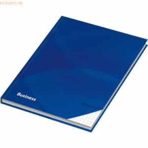 4 x RNK Notizbuch Business blau A5 kariert 96 Blatt