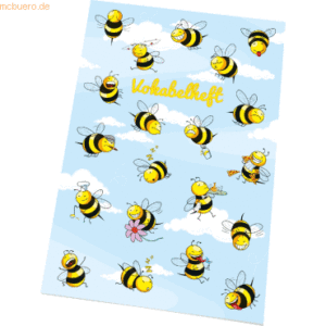 10 x RNK Vokabelheft Crazy Bees A5 liniert 40 Blatt
