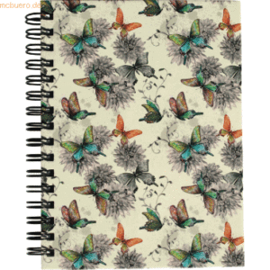 3 x RNK Notizbuch mit Register A Z Butterflies A6 48 Blatt