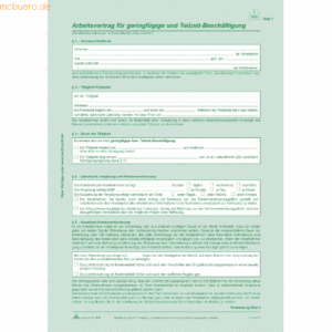 10 x RNK Arbeitsvertrag für geringfügig und Teilzeit-Beschäftigte selb