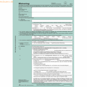 25 x RNK Vordruck Universal-Mietvertrag A4 3x2 Seiten selbstdurchschre