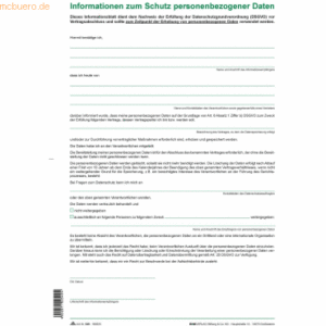 10 x RNK Informationsblatt -Informationen zum Schutz personenbezogener