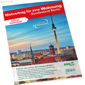 RNK Vordruck Mietvertrag Wohnung Berlin A4 VE=2 Stück