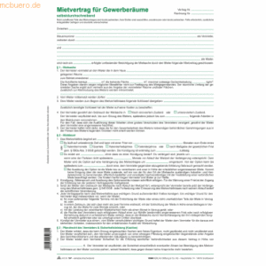 RNK Vordruck Gewerberaum-Mietvertrag 3-teilig selbstdurchschreibend