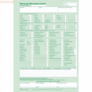 RNK Wohnungsübergabeprotokoll A4 3 Blatt selbstdurchschreibend